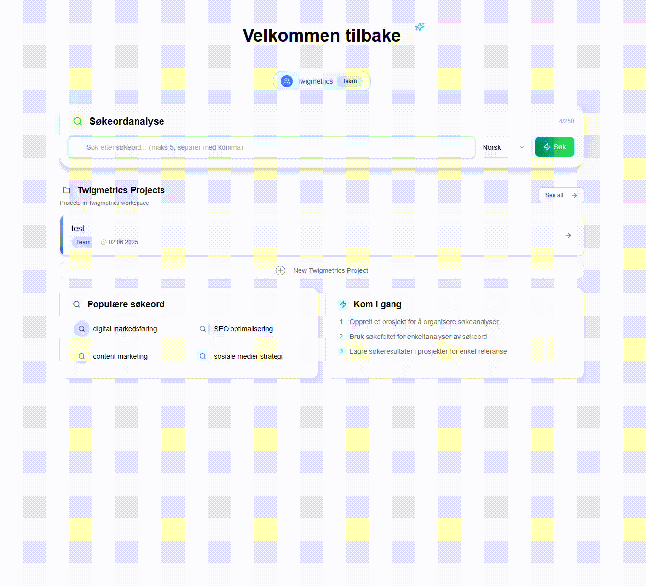 TwigMetrics demo
